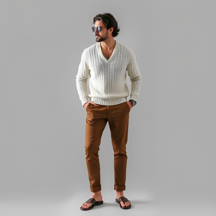 Cream Sweater Vest 