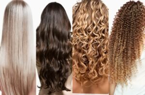 Woman examining her hair strands to determine her hair type